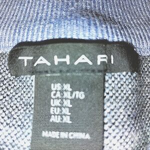 Blue plaid sweater by Tahari